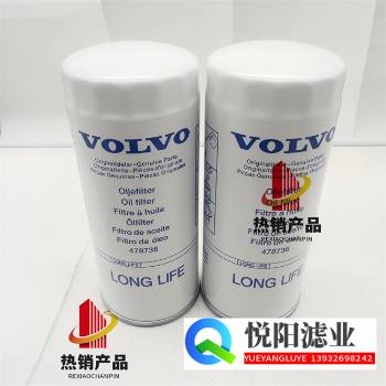 沃尔沃478736,挖掘机机油滤芯